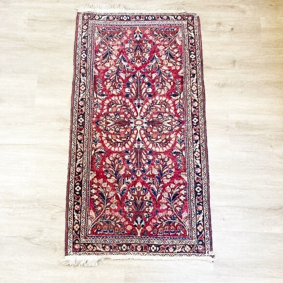 Turkish Rug Hand Knotted Vintage Oriental Carpet
